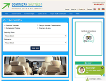 Tablet Screenshot of dominicanshuttles.com